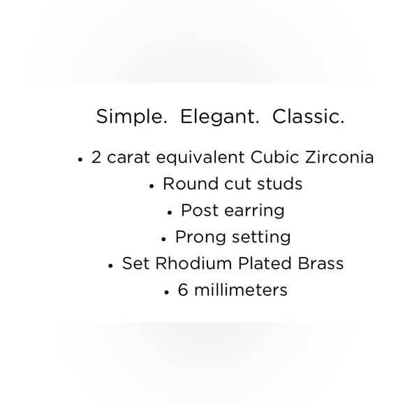 Kenneth Jay Lane CZ Round Stud Earrings| 2 c.tw - Picture 3 of 5